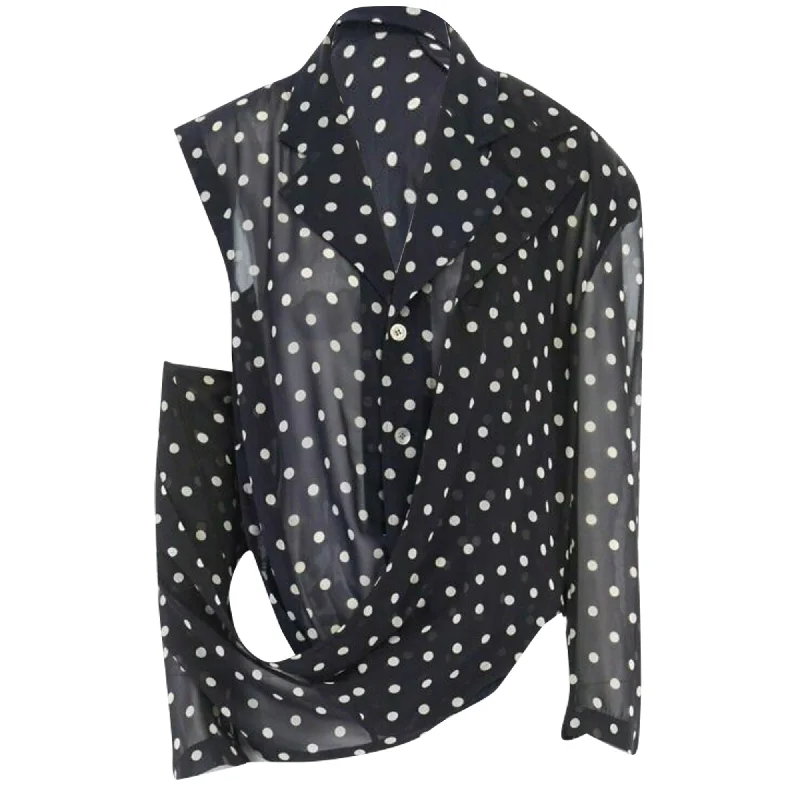 Discounts On Casual Weekend Styles Comme Des Garcons polka dot dual layer draped ont blazer