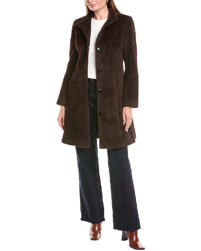 Buy More, Save More sofiacashmere Stand Collar Wool & Alpaca-Blend Coat