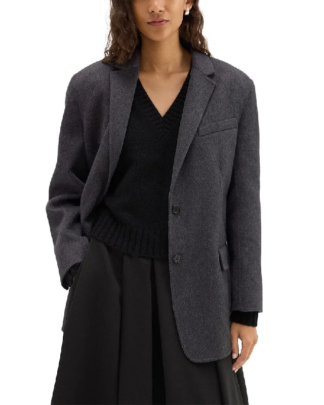 Final Sale Theory Oversized Wool & Cashmere-Blend Tailor Jacket