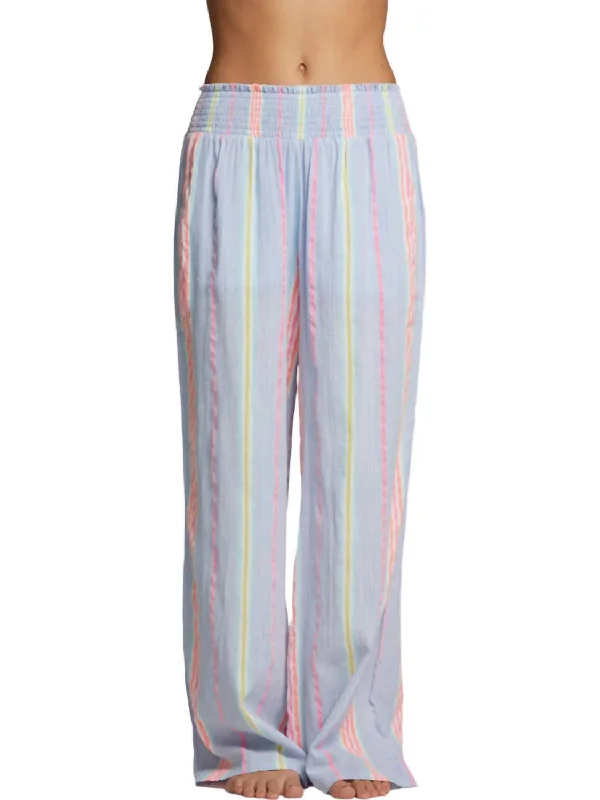 Style Beyond Borders Bari South West Beach Trouser In Stripe Blue