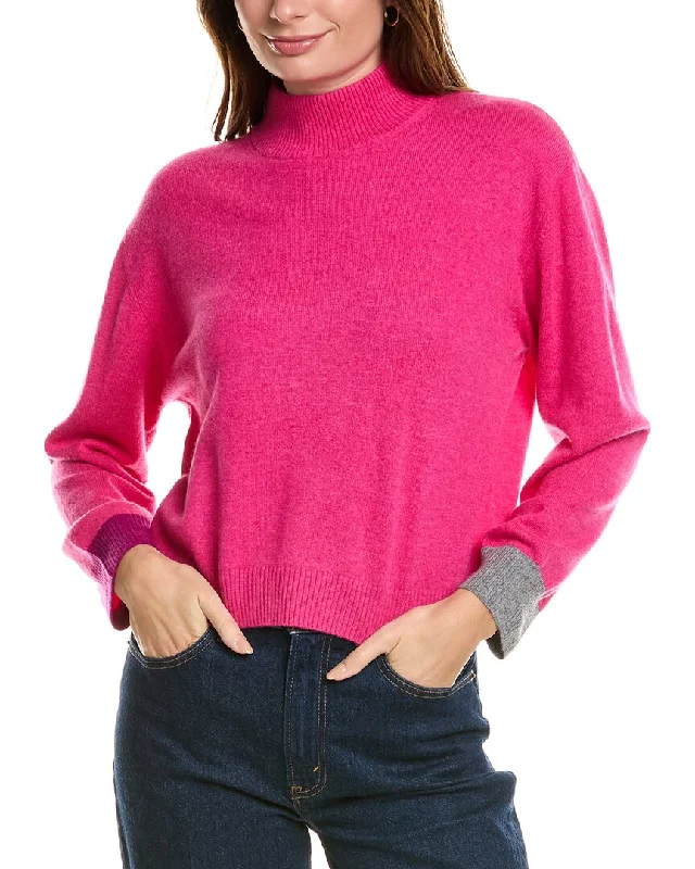 Day To Night Styles Forte Cashmere Crop Cashmere Pullover