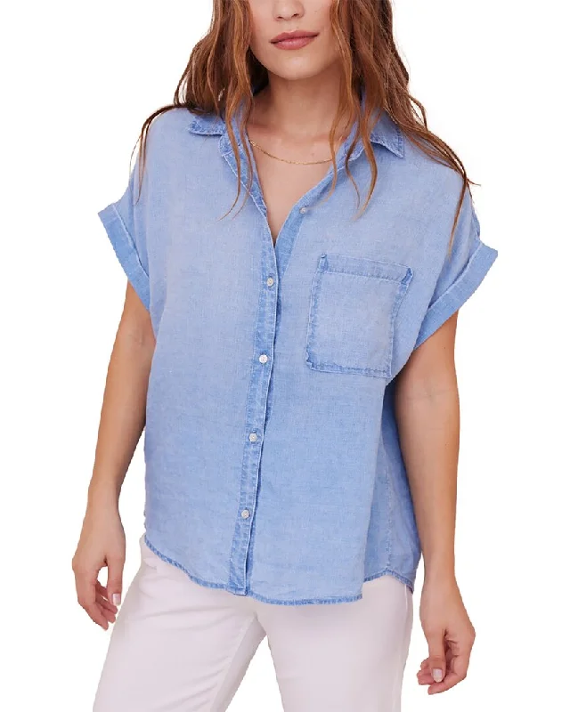 Effortless Comfort Bella Dahl Pocket Button Down Linen Shirt