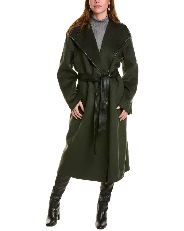 Huge Discounts This Week Tahari Juliette Wool-Blend Wrap Coat