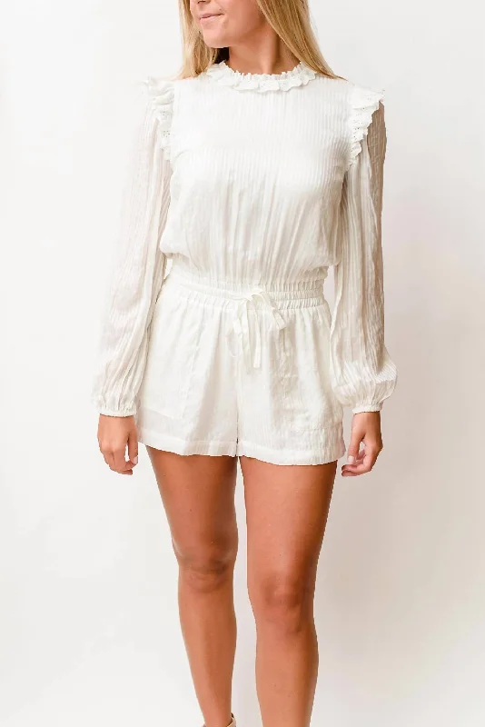 Fashion Forward Sophia Romper In White