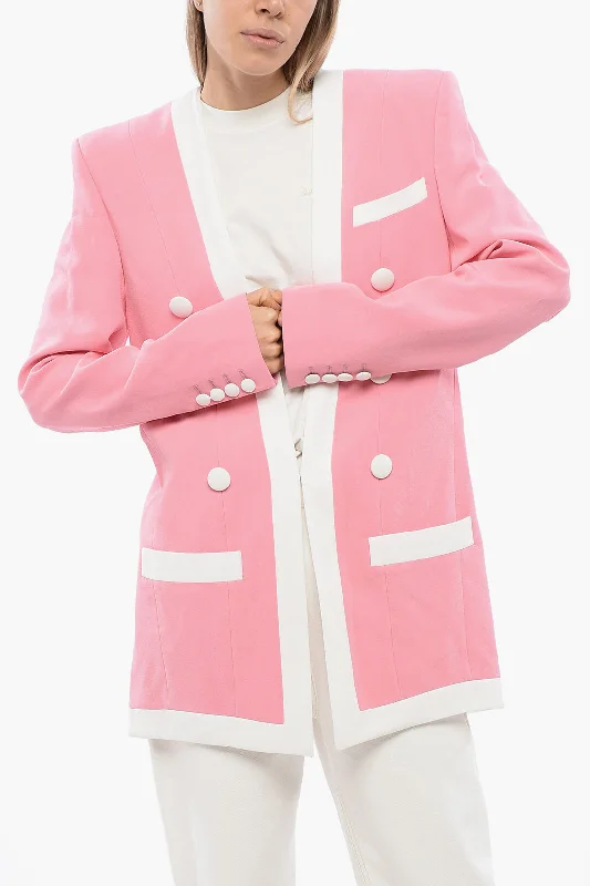 Comfort Meets Fashion Balmain Structured Crepe De Chine Jacket