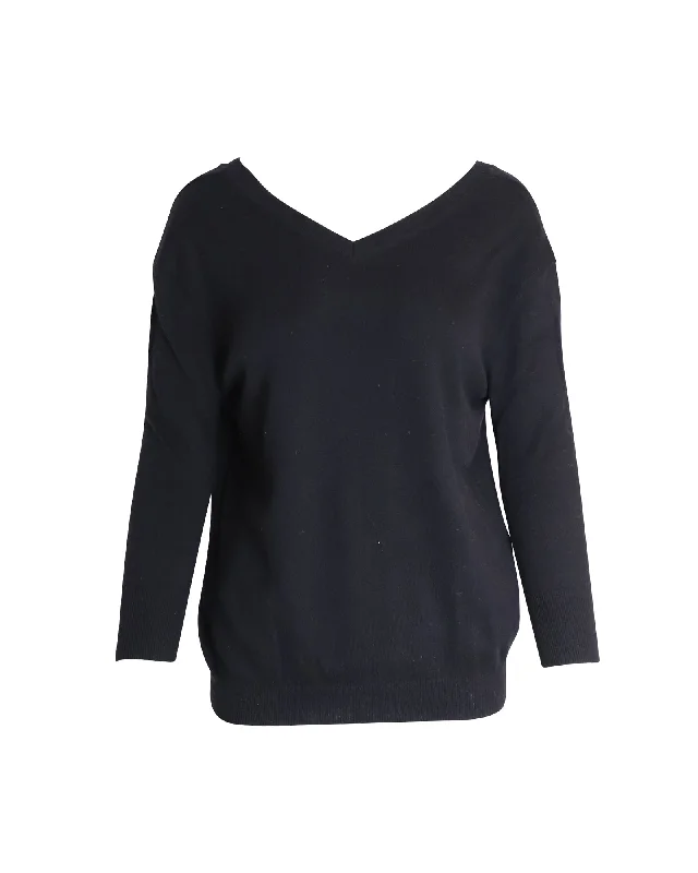 Sophisticated Cut Isabel Marant V-neck Sweater in Black Cotton