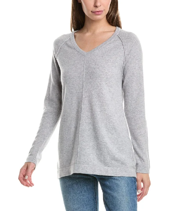 Big Discounts Forte Cashmere Easy Raglan V-Neck Cashmere Sweater