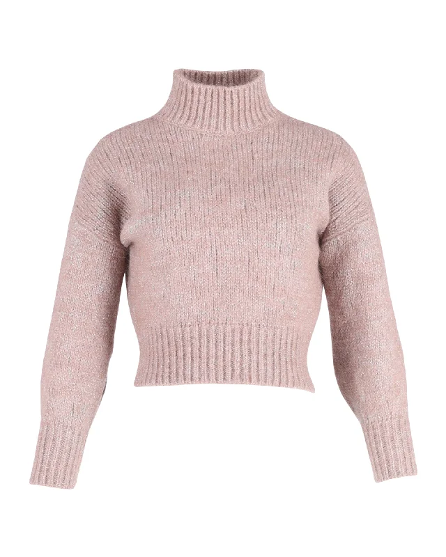 The Epitome Of Modern Women's Fashion Hugo Boss Turtleneck Sweater in Pink Wool