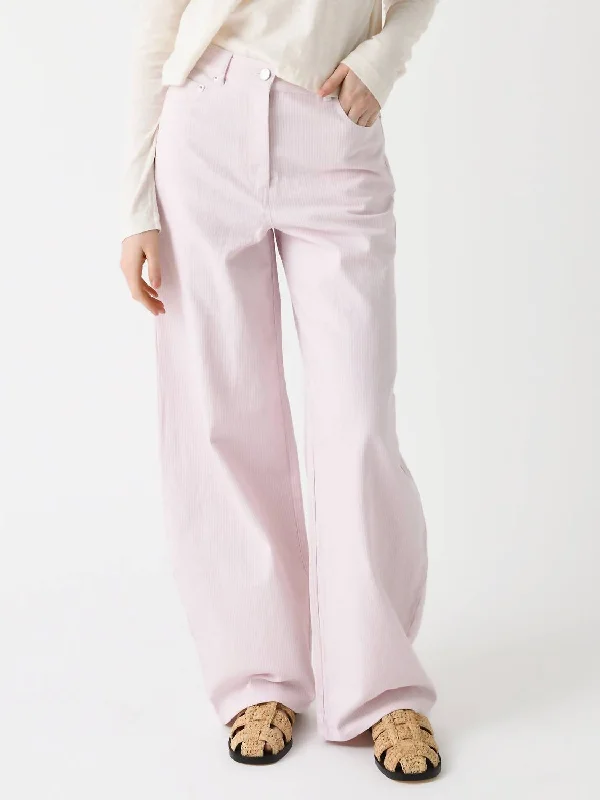 Trend Driven Wardrobe Cocoon Striped Pant In Ballerina Combo