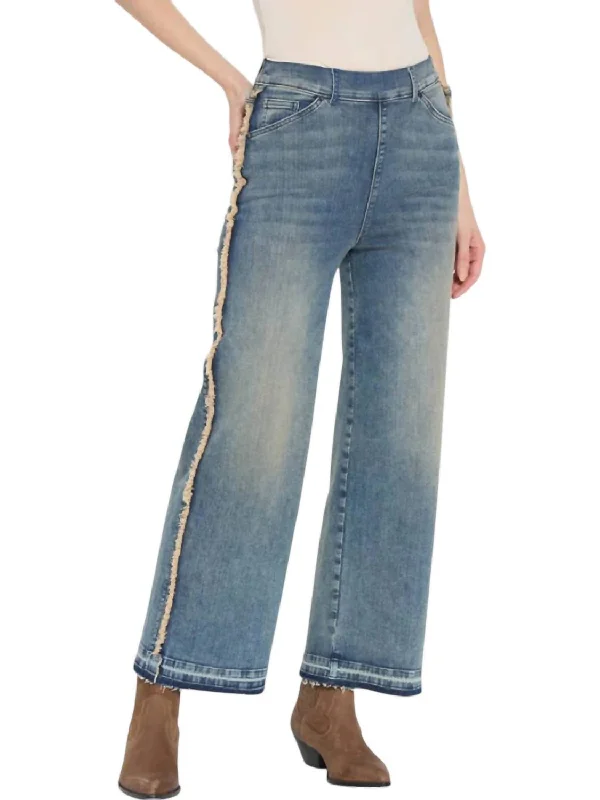 Eclectic Fashion Era Wide Leg Jeans In Blue