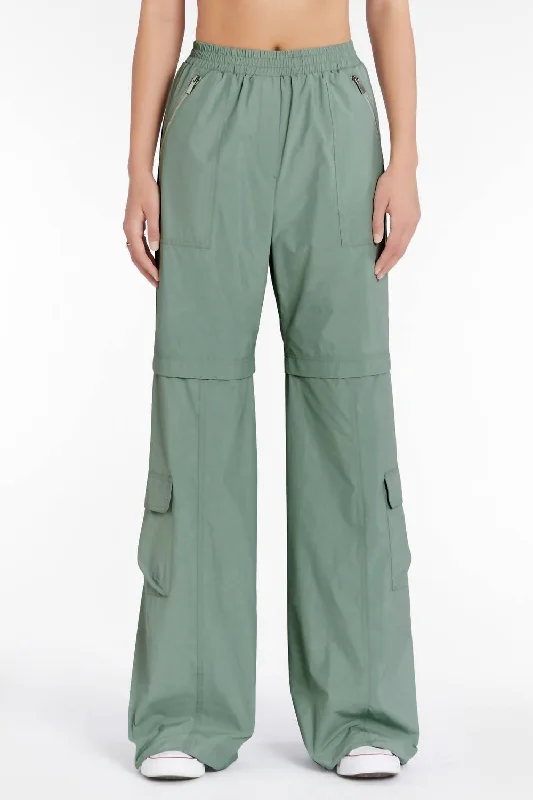 Comfort Meets Fashion Gia Wide Leg Pants In Sage