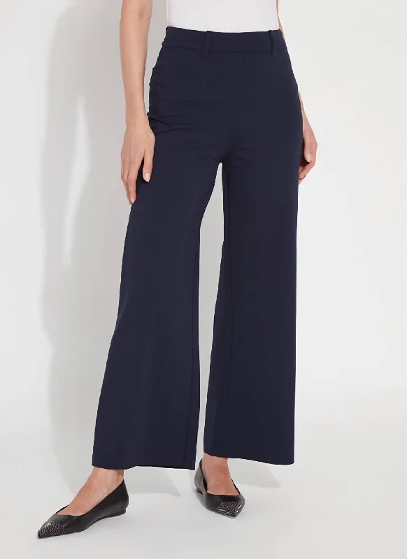 Trendy Fashion Sale Erin Hi Waist Wide Leg Ponte Pants In Navy