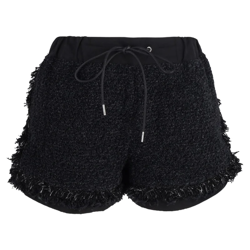 Summer Essentials Sacai Drawstring Shorts in Black Tweed