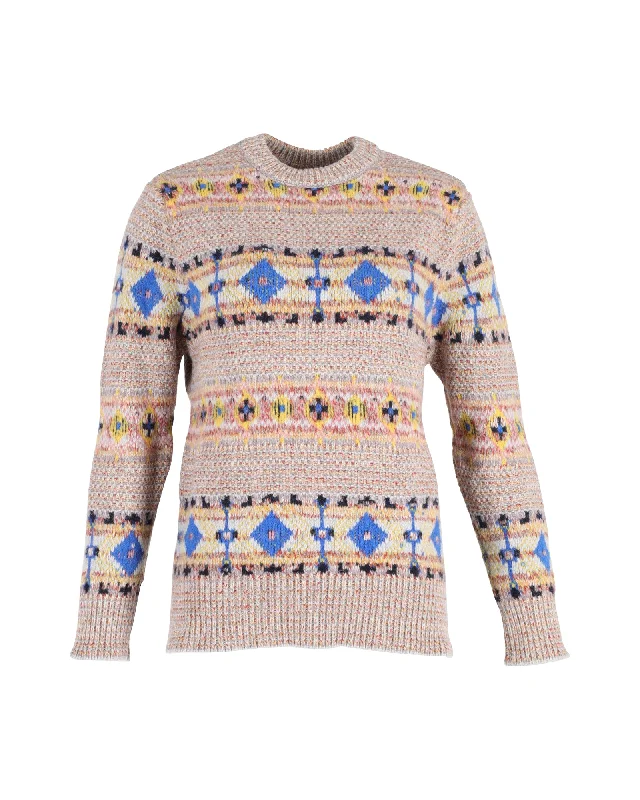 Trendy Pulse Victoria Beckham Fair Isle Knit Sweater in Multicolor Wool