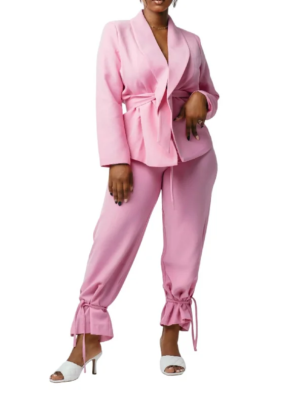 Style Upgrade Pant Suit In Pink