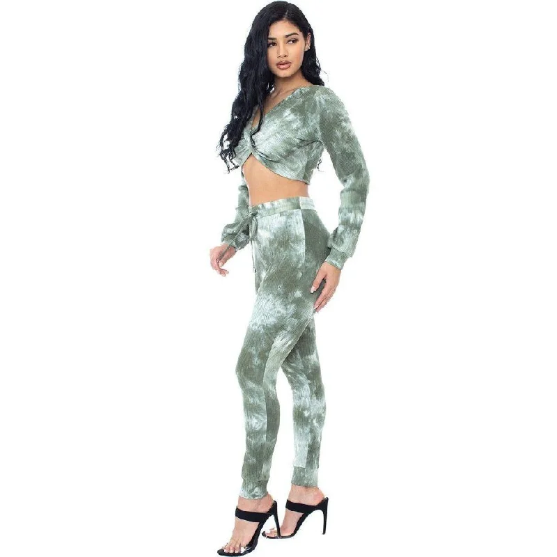 Hurry Before It's Gone Tie Dye Ribbed Sweater Set