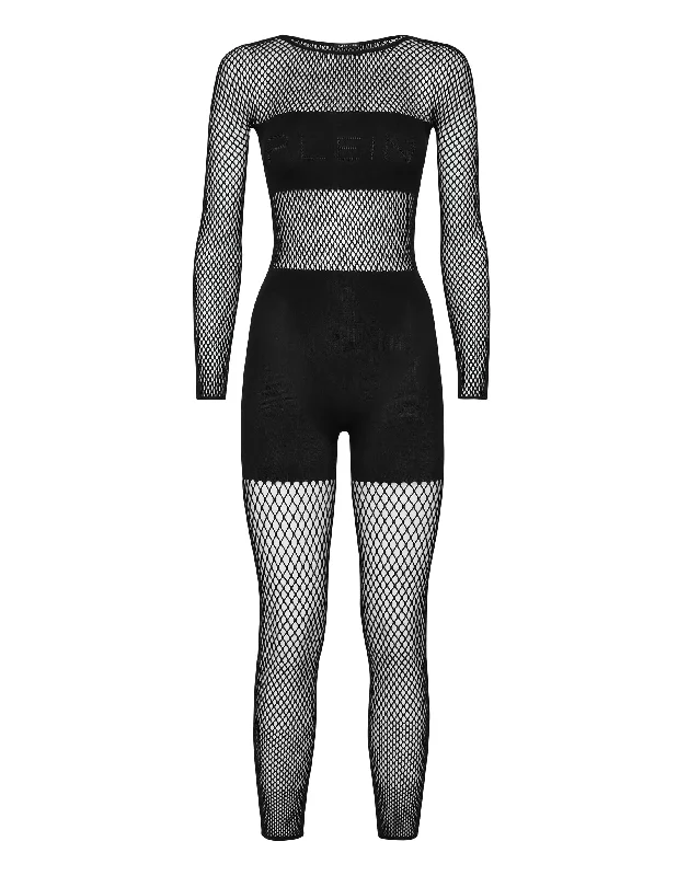 Effortless Style, Endless Impact Jumpsuit Long Sleeves Seamless Mesh