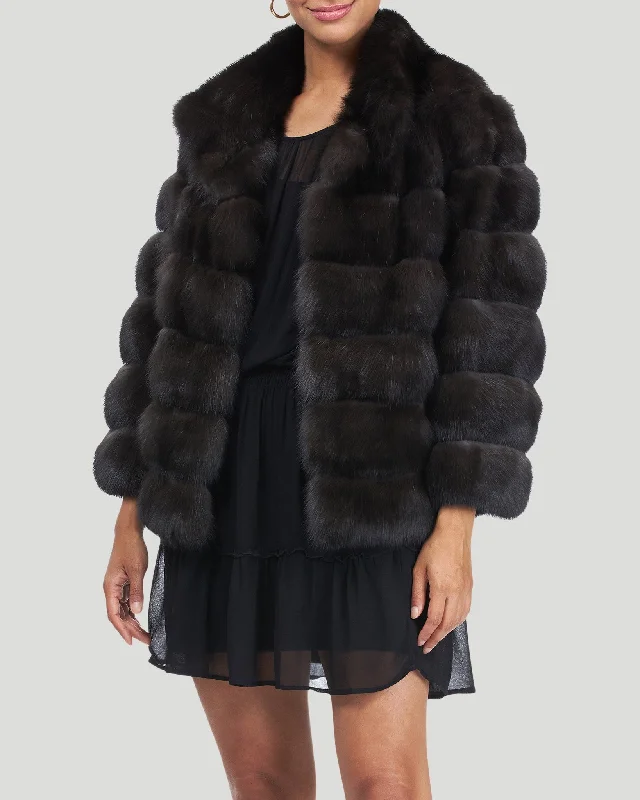 Trendsetting Threads Horizontal Russian Sable Jacket