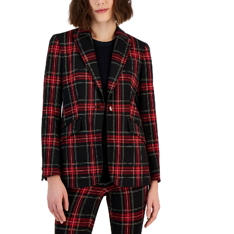 Great Deals On Ethnic Cultural Wear Womens Plaid Suit Separate One-Button Blazer