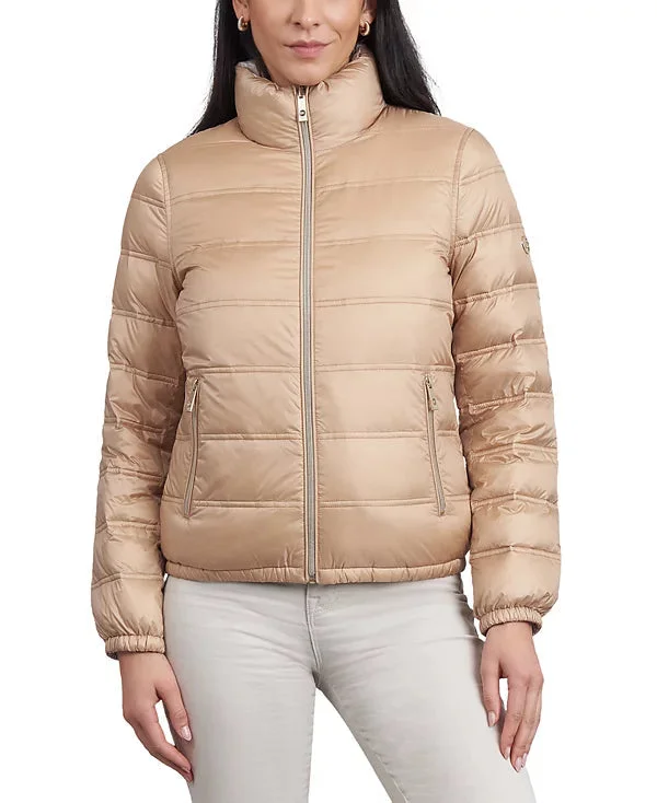 Relaxed Style Michael Michael Kors Women's Reversible Packable Jacket, Bone/Buff