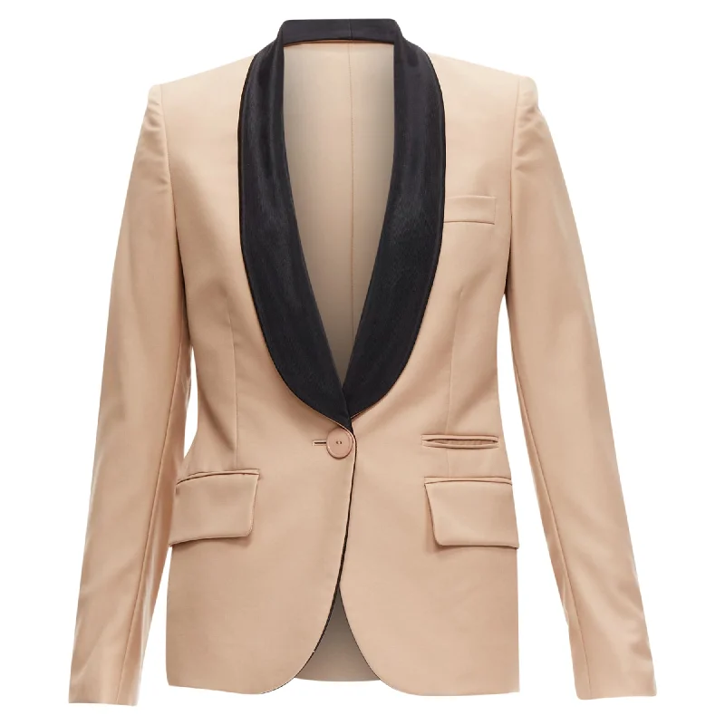 Sophisticated Cut Stella McCartney wool shawl collar multi pocket tux blazer