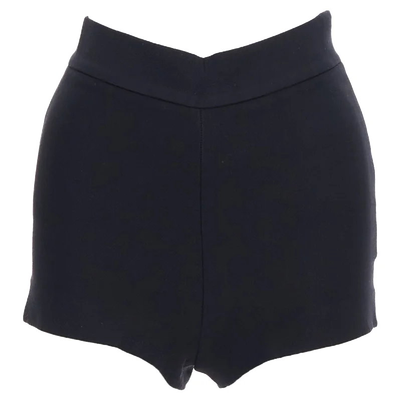 The Epitome Of Modern Women's Fashion Christian Dior Wool Silk Crepe Back Darted High Waisted Shorts