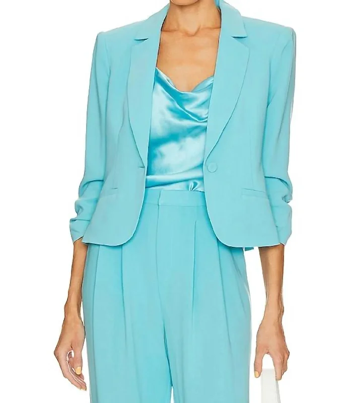 Season Sale Le Petit Khloe Blazer In Cyan