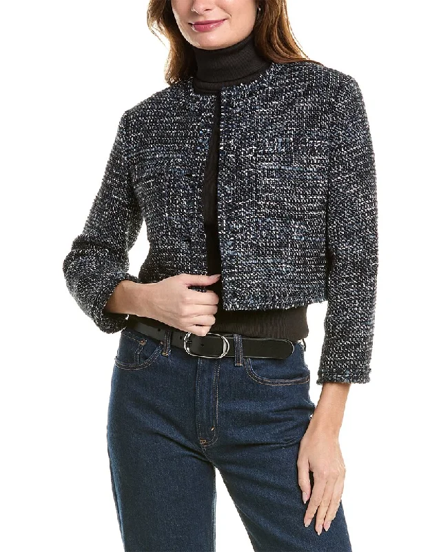 End Of Month Blowout Theory Crop Wool-Blend Jacket