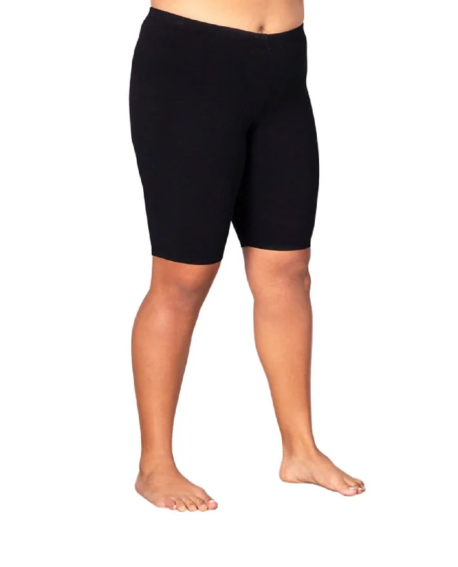 End Of Season Clearance Plus Size Bike Shorts In Black