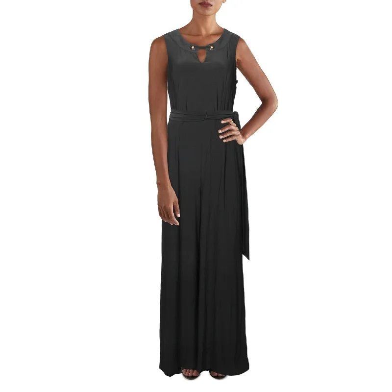 Refined Simplicity Womens Keyhole Grommet Jumpsuit