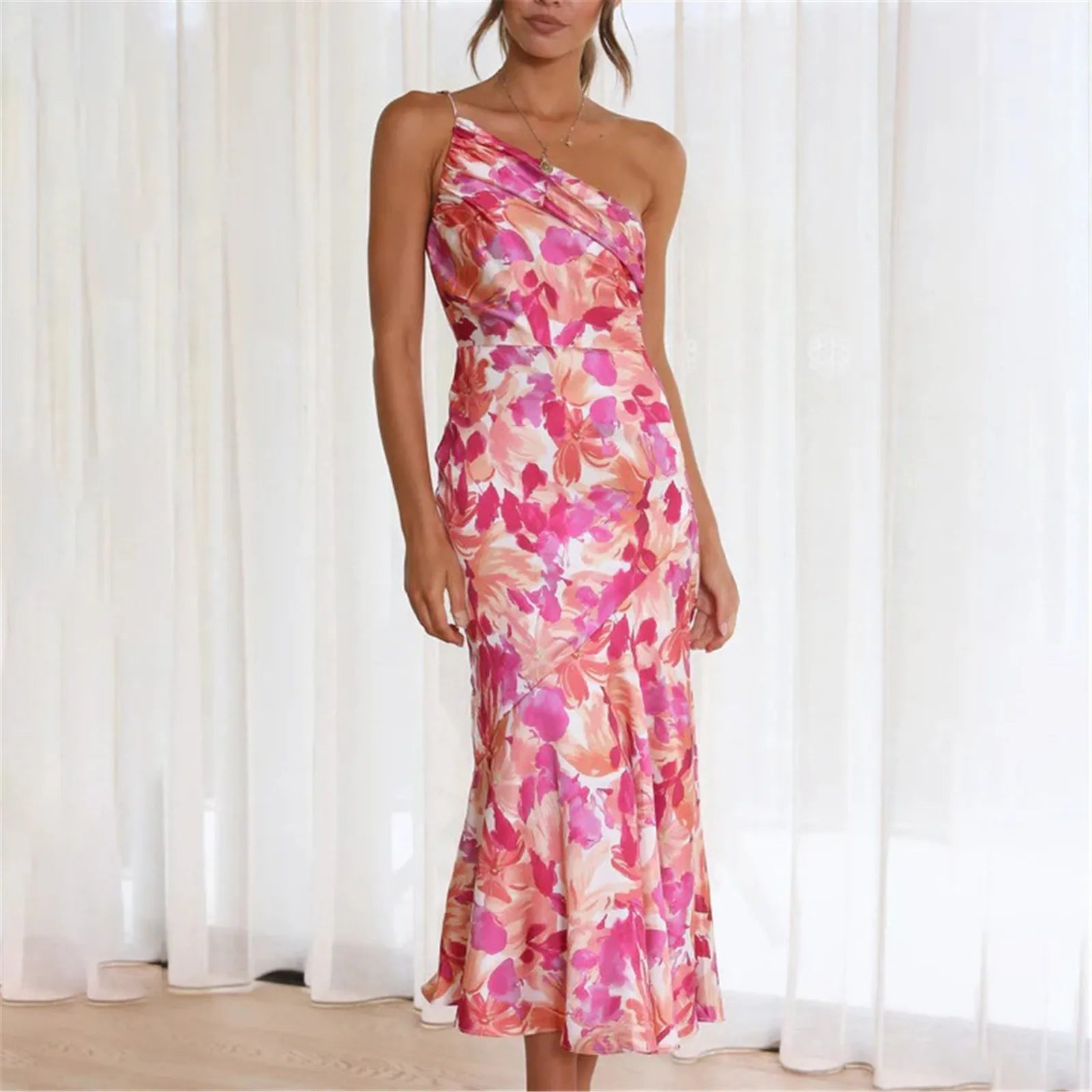 Fresh Styles, Fresh Deals JuliaFashion - 2024 Slim Off Shoulder Floral Sundress Party Dress