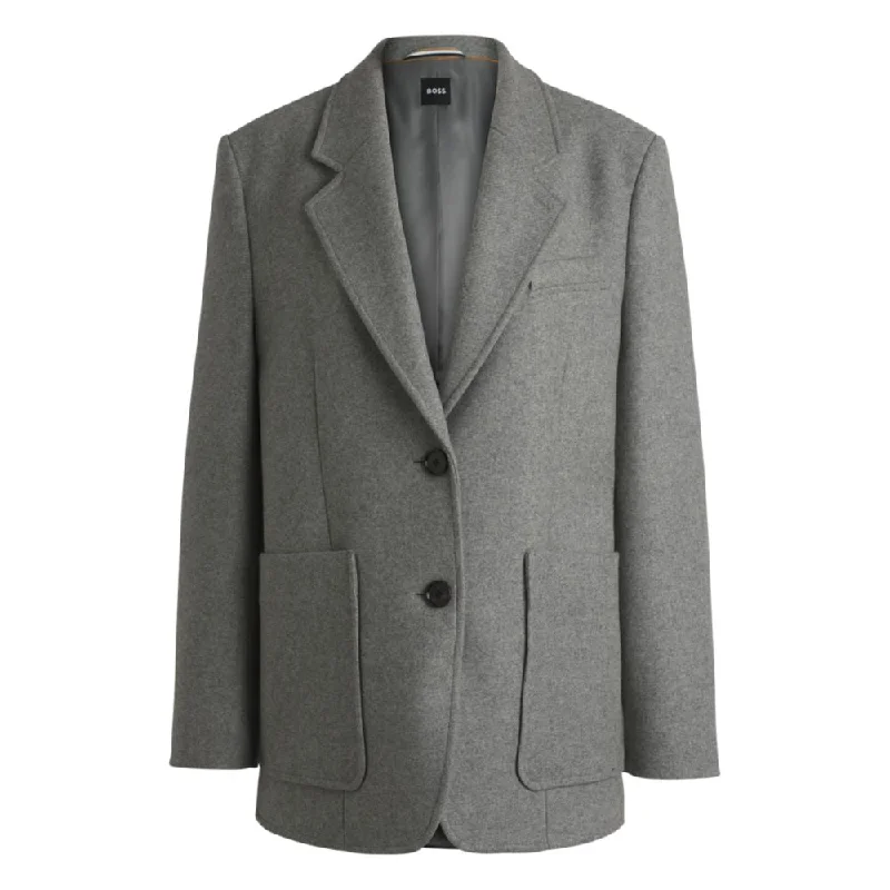 Chic & Cozy Apparel Oversize-fit blazer in melange wool