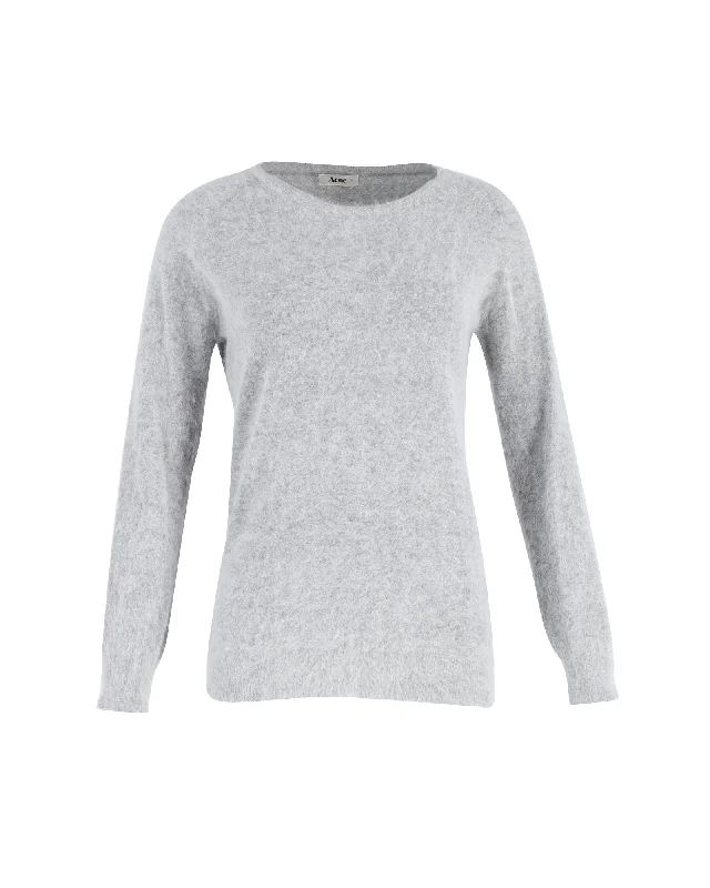 The Latest Fashion Trends Acne Studios Brushed Knit Sweater in Grey Mohair