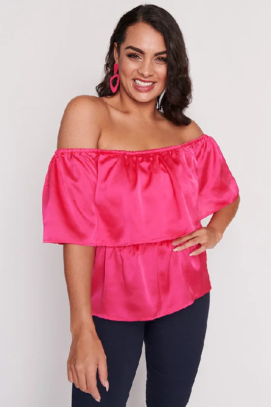 Trendy Styles Alivia Strawberry Pink Top