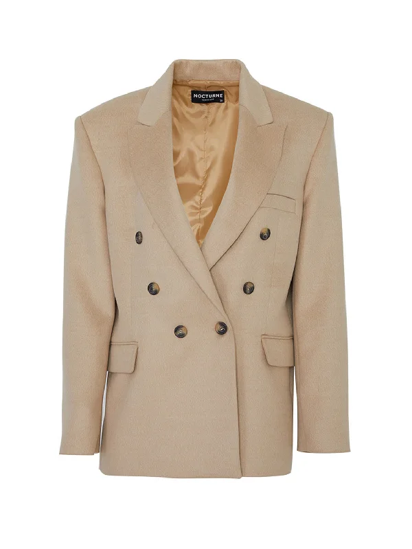 Update With Cottagecore Styles Shoulder Pad Cashmere Blazer