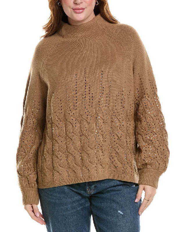 Style Breakthroughs Marina Rinaldi Plus Ambrosia Wool-Blend Sweater