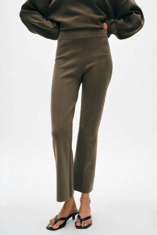 New Season Fashion Preview Sale Superfine Organic Cotton Kick Flare Pant In Dark Sage