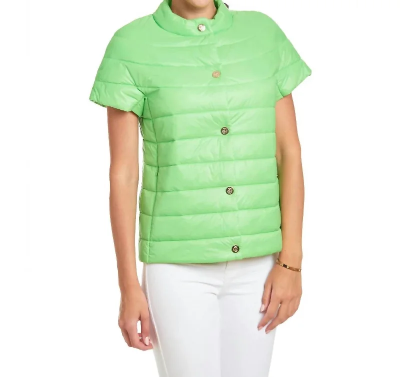 Last Chance Sale Audrey Puffer Jaacket In Kelly Green