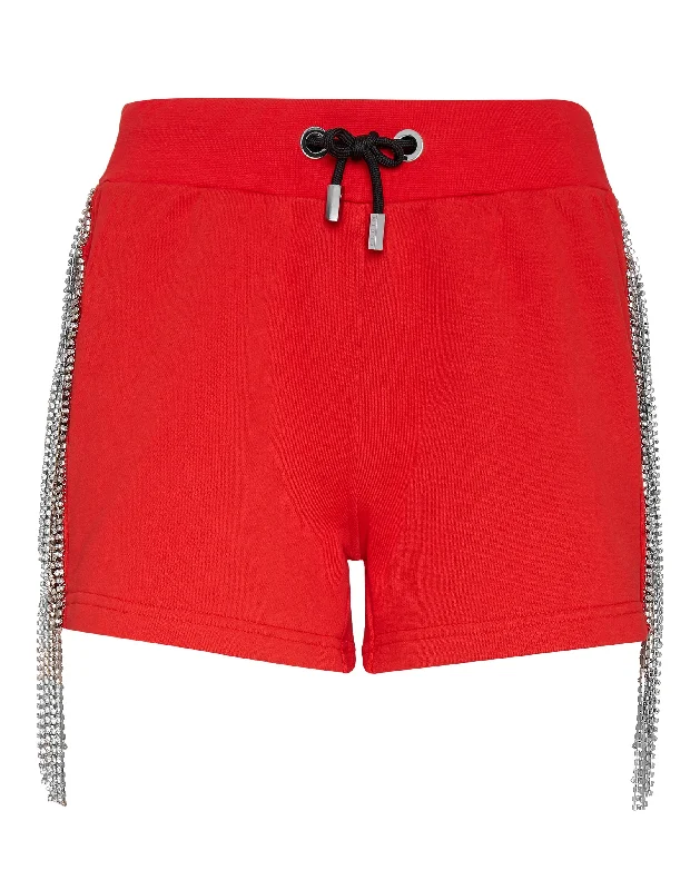 Limited Time Flash Sale Jogging Shorts Crystal Fringe