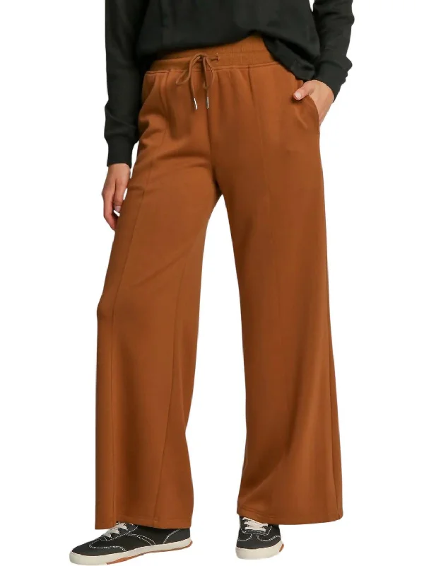 Luxe Women's Fashion Neoknit Sweatpants In Terracota