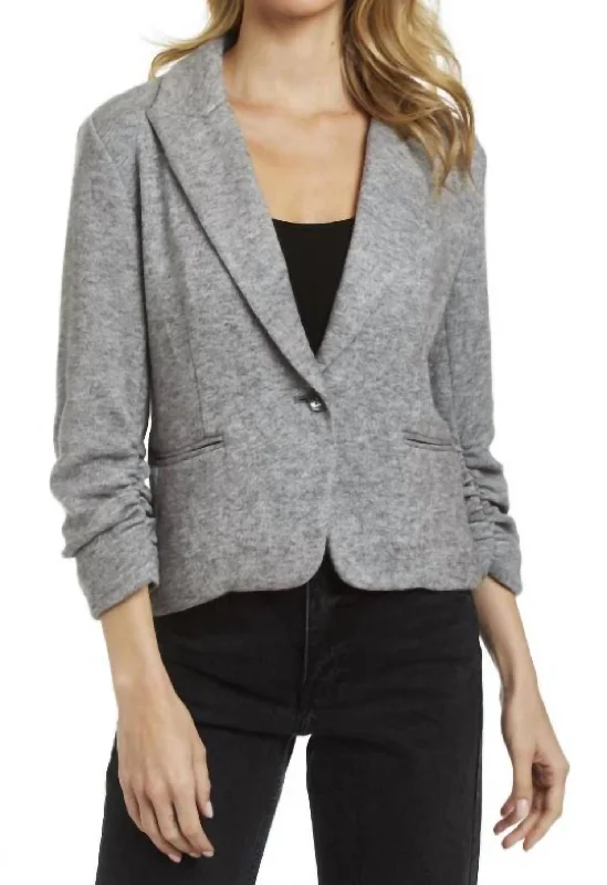 Casual Chic Suzie Blazer In Heather Grey