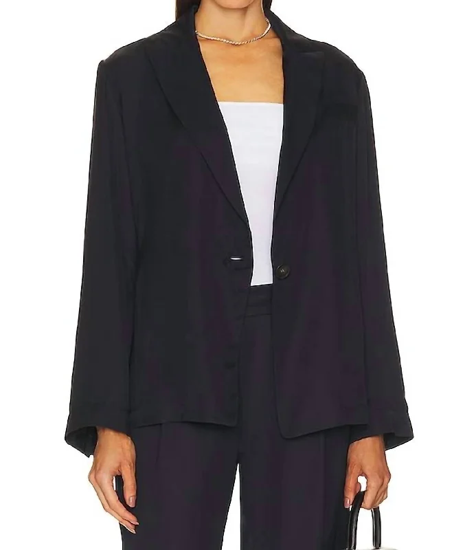 Fashion Sale Drapey Silk Blend Blazer In Coastal