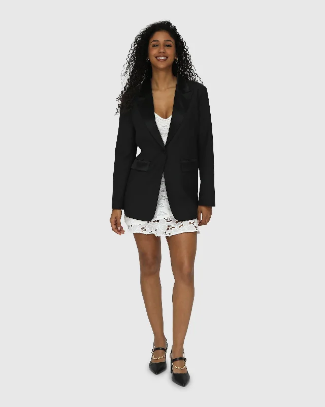 Rocker Chic Fashion Head To Head Tuxedo Jacket