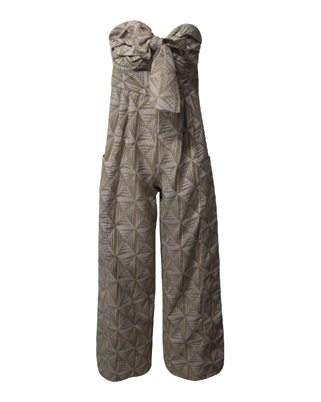 Snag Fabulous Fashion Bargains Johanna Ortiz Javari Jumpsuit in Natural Cream Cotton