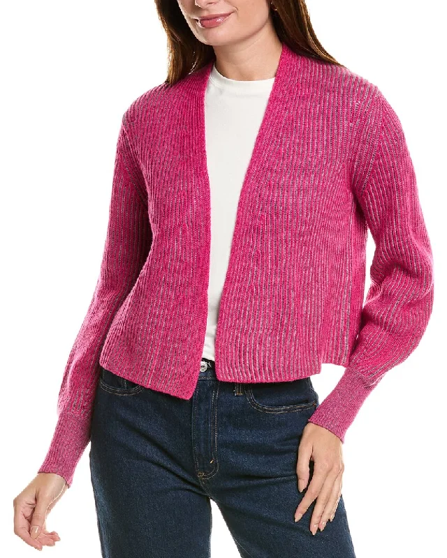 Premium Quality Garments Forte Cashmere Plaited Wool & Cashmere-Blend Cardigan