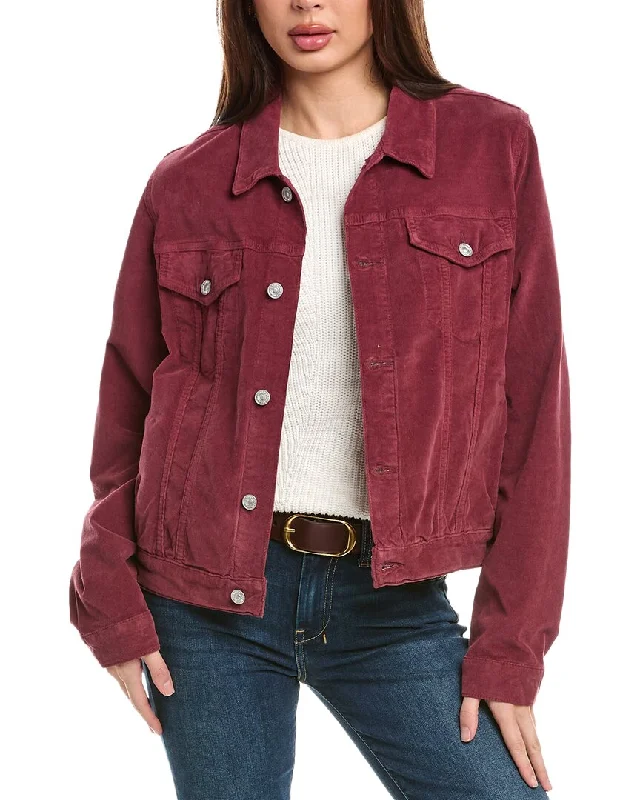 Style Redefined 7 For All Mankind Classic Corduroy Cropped Trucker Jacket