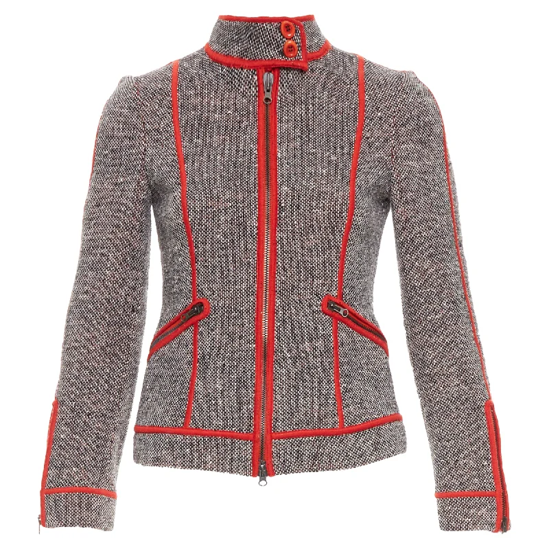 Special Occasion Wear Moschino Cheap Chic wool tweed piping moto jacket