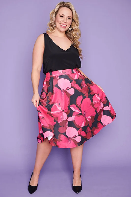 Fashion Sale Elena Pink Hibiscus Party skirt