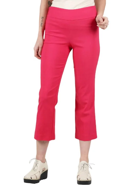 Colorful Clothing Crop Flare Pant In Pink