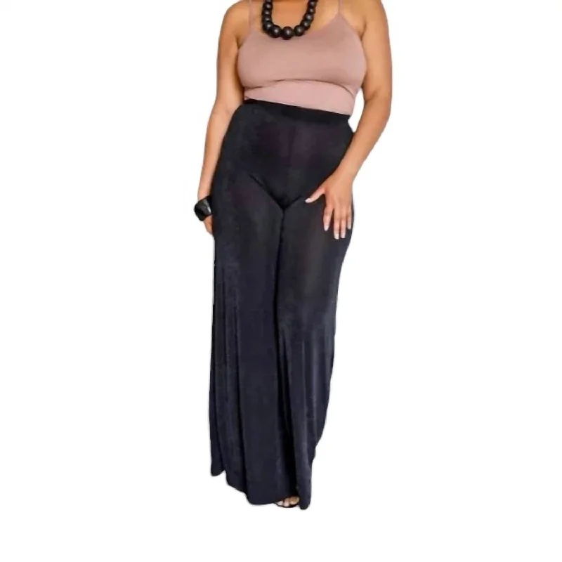 Best Sellers Slink Fabric Palazzo Pants In Black